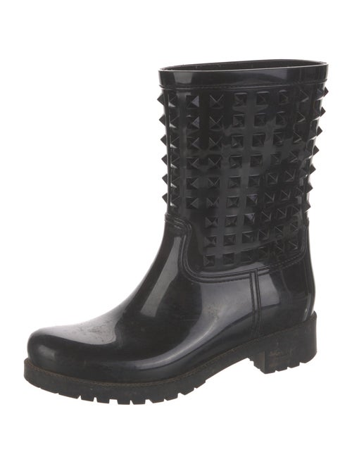 Valentino Rockstud Accents Rubber Rain Boots