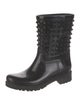 Valentino Rockstud Accents Rubber Rain Boots
