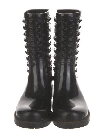 Valentino Rockstud Accents Rubber Rain Boots