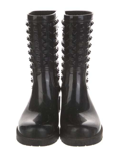 Valentino Rockstud Accents Rubber Rain Boots