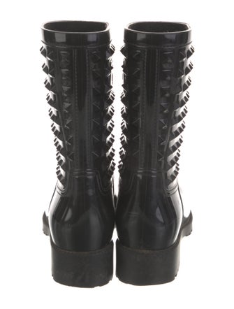 Valentino Rockstud Accents Rubber Rain Boots