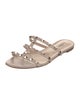 Valentino Rockstud Accents Leather Slides