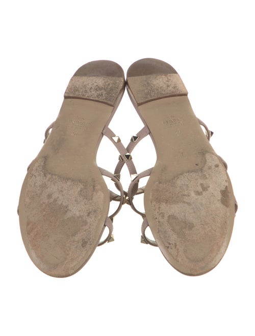 Valentino Rockstud Accents Leather Slides