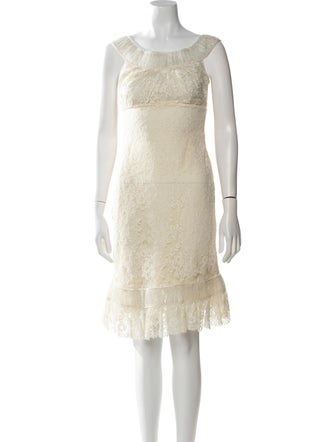 Valentino Lace Knee-Length Dress