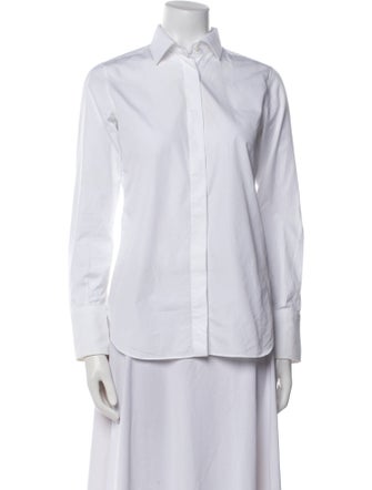 Valentino Long Sleeve Button-Up Top