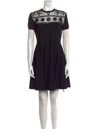 Valentino Crew Neck Mini Dress