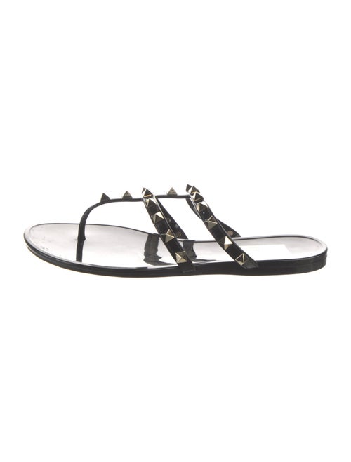 Valentino Rockstud Accents Rubber Slides