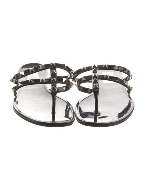 Valentino Rockstud Accents Rubber Slides