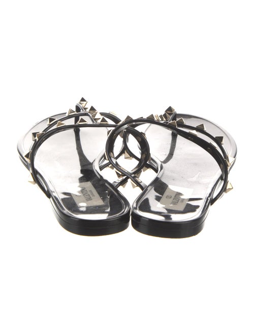 Valentino Rockstud Accents Rubber Slides