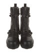 Valentino Rockstud Accents Leather Combat Boots