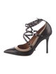Valentino Leather Colorblock Pattern Pumps