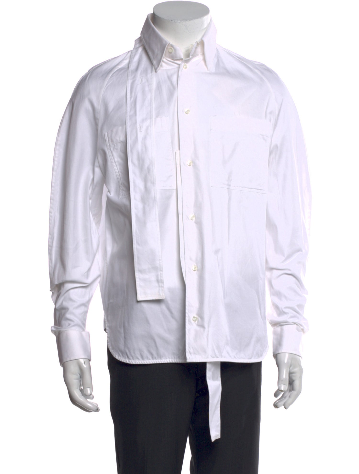 Valentino Rockstud Accents Long Sleeve Tuxedo Shirt