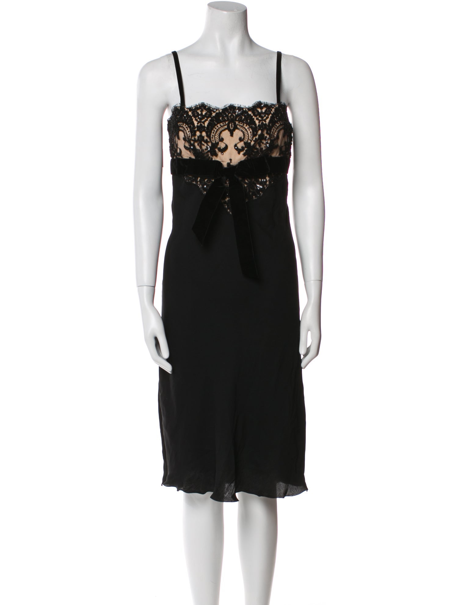 Valentino Square Neckline Knee-Length Dress