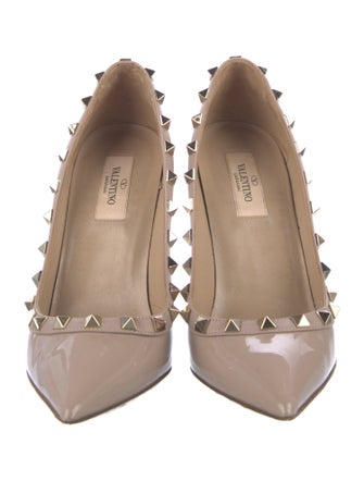 Valentino Rockstud Accents Patent Leather Pumps