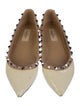 Valentino Rockstud Accents Patent Leather Ballet Flats