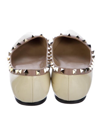 Valentino Rockstud Accents Patent Leather Ballet Flats