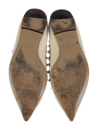 Valentino Rockstud Accents Patent Leather Ballet Flats