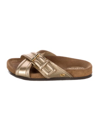 Valentino Leather Slides