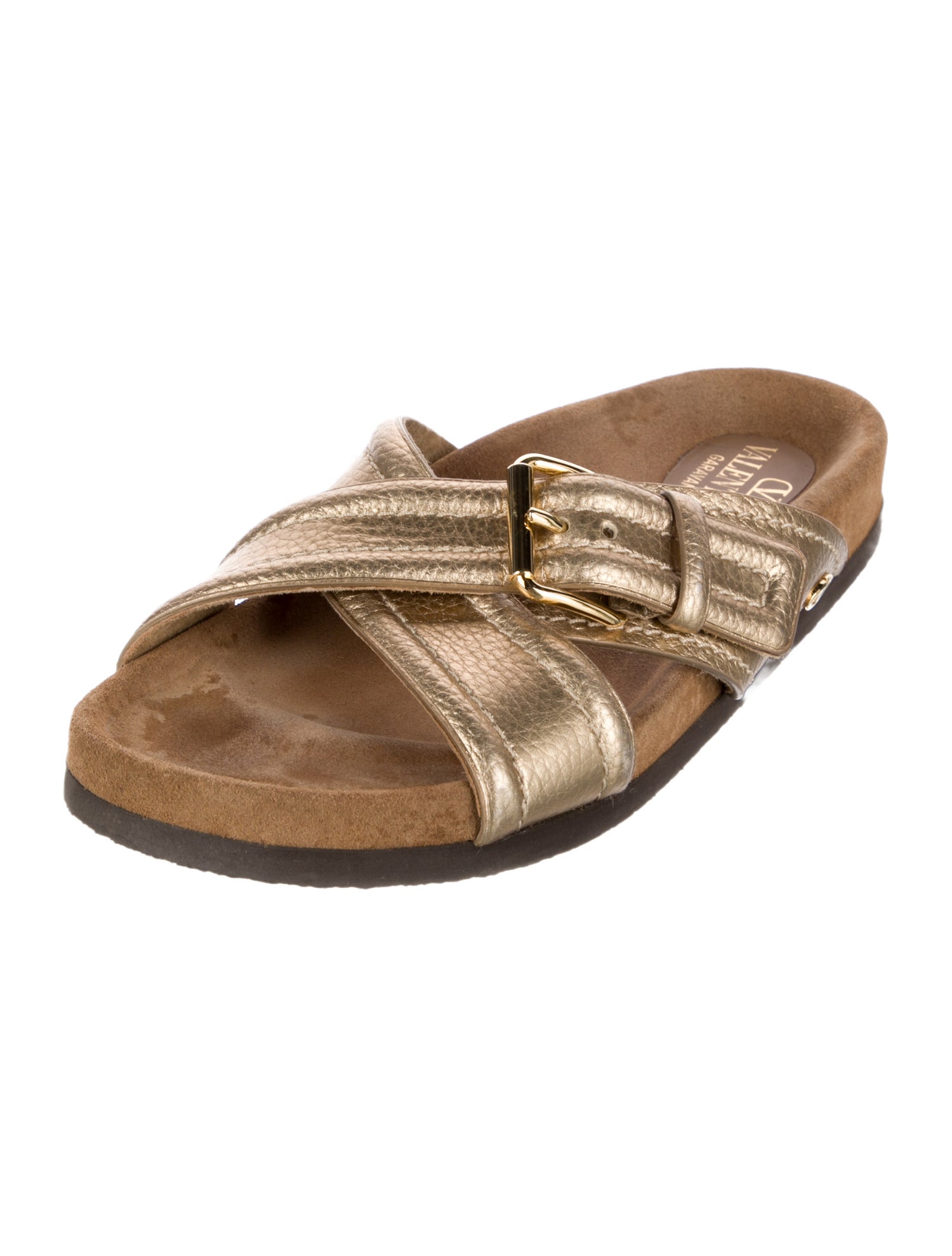 Valentino Leather Slides