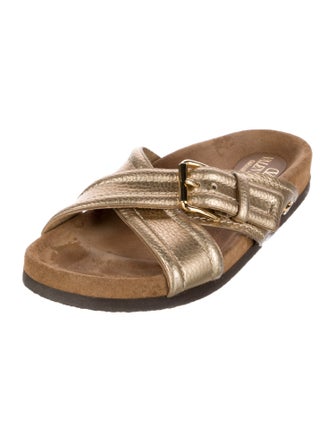 Valentino Leather Slides