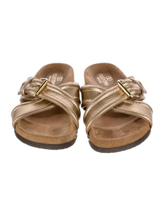 Valentino Leather Slides