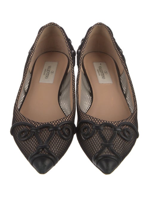 Valentino Mesh Patterned Ballet Flats
