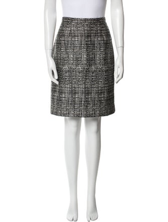Valentino Tweed Pattern Knee-Length Skirt
