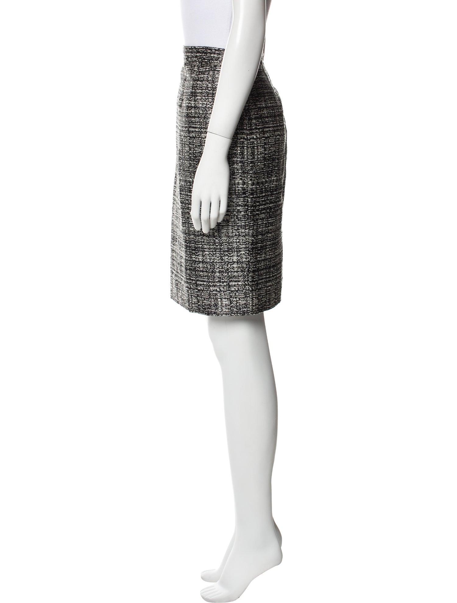 Valentino Tweed Pattern Knee-Length Skirt
