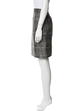 Valentino Tweed Pattern Knee-Length Skirt