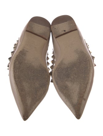 Valentino Rockstud Accents Patent Leather Flats