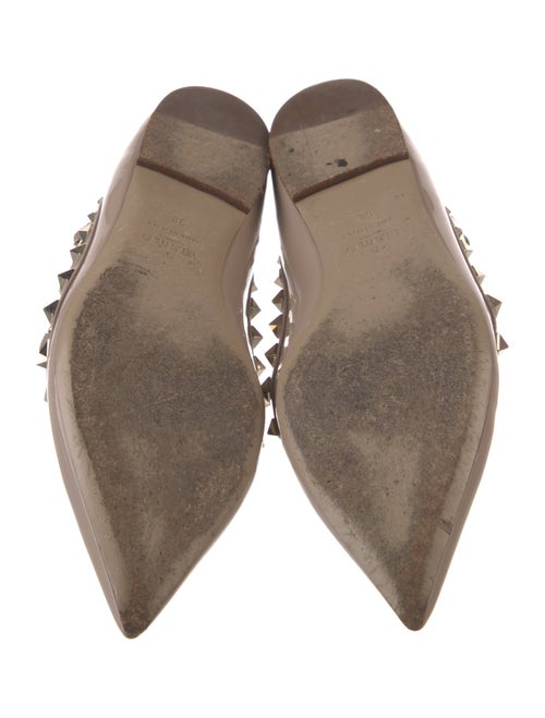 Valentino Rockstud Accents Patent Leather Flats
