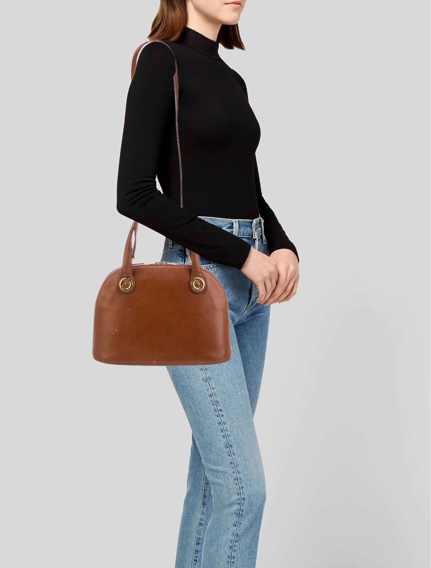 Valentino Leather Top Handle Bag