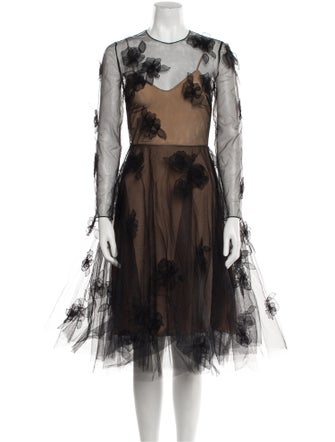 Valentino Graphic Print Midi Length Dress