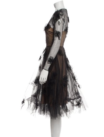 Valentino Graphic Print Midi Length Dress