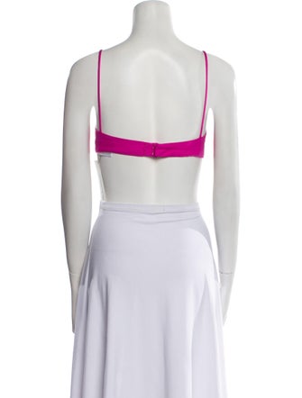 Valentino Virgin Wool Square Neckline Crop Top