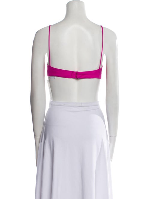 Valentino Virgin Wool Square Neckline Crop Top