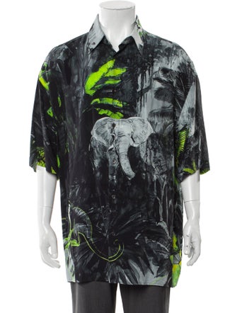Valentino Printed Three-Quarter Sleeve Shirt