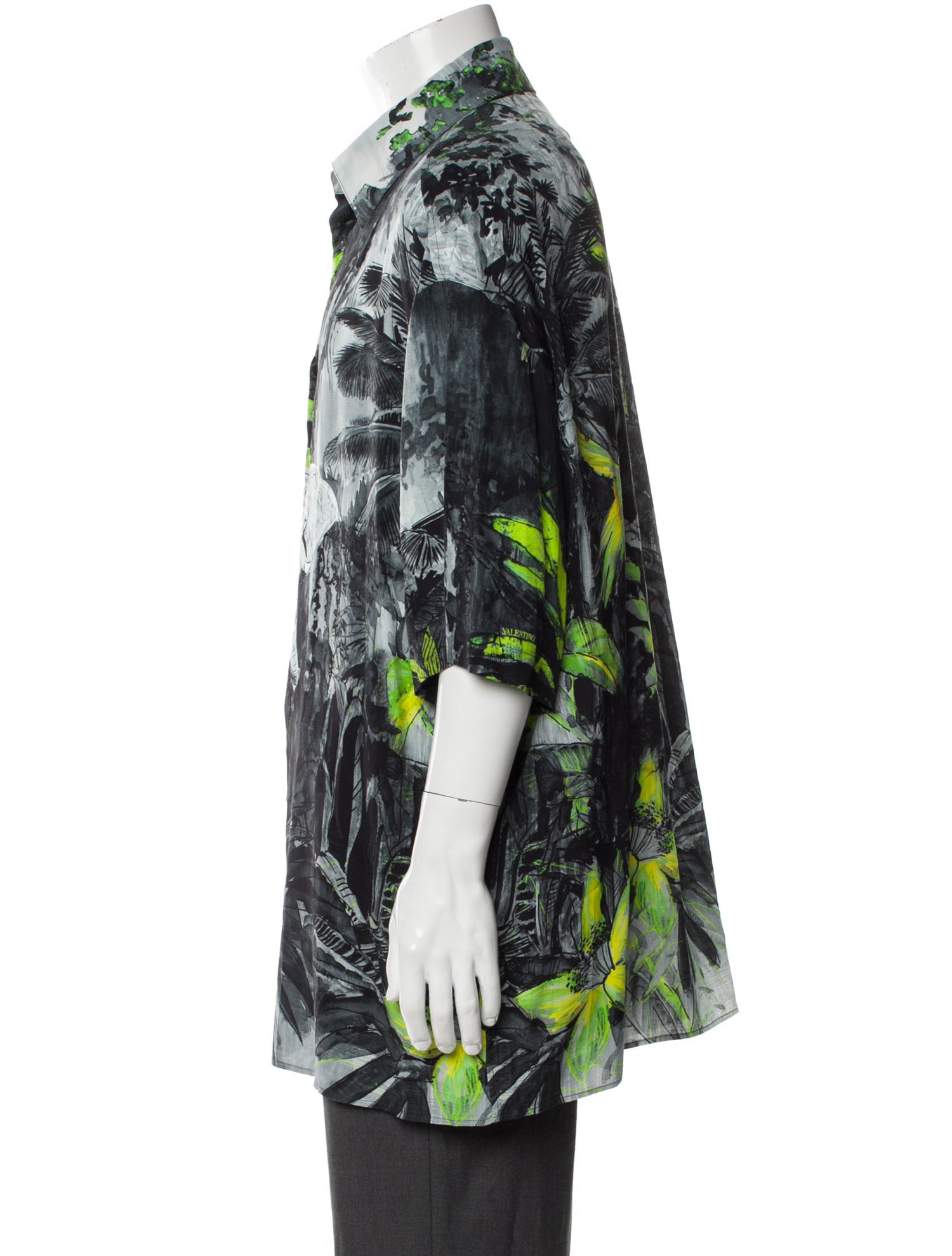 Valentino Printed Three-Quarter Sleeve Shirt