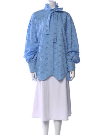 Valentino Mock Neck Long Sleeve Sweatshirt