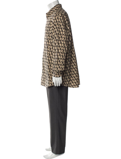Valentino Printed Long Sleeve Dress Shirt