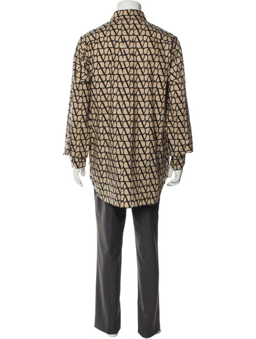 Valentino Printed Long Sleeve Dress Shirt