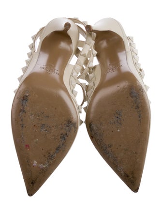 Valentino Rockstud Accents Leather T-Strap Pumps