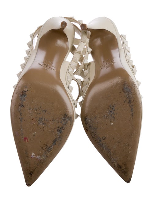Valentino Rockstud Accents Leather T-Strap Pumps