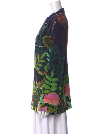 Valentino Silk Printed Button-Up Top