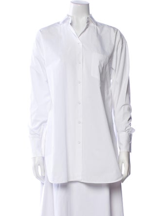 Valentino Long Sleeve Button-Up Top