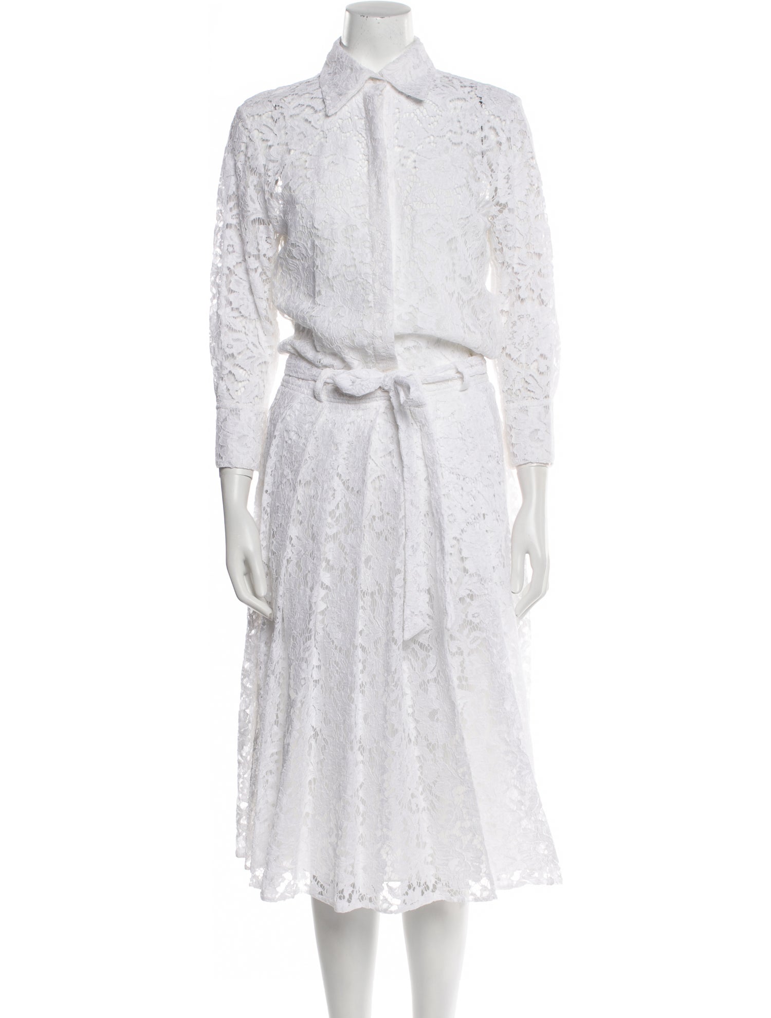 Valentino Lace Pattern Midi Length Dress