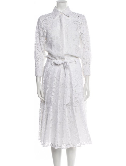 Valentino Lace Pattern Midi Length Dress