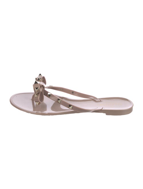 Valentino Rockstud Accents Rubber Flip Flops