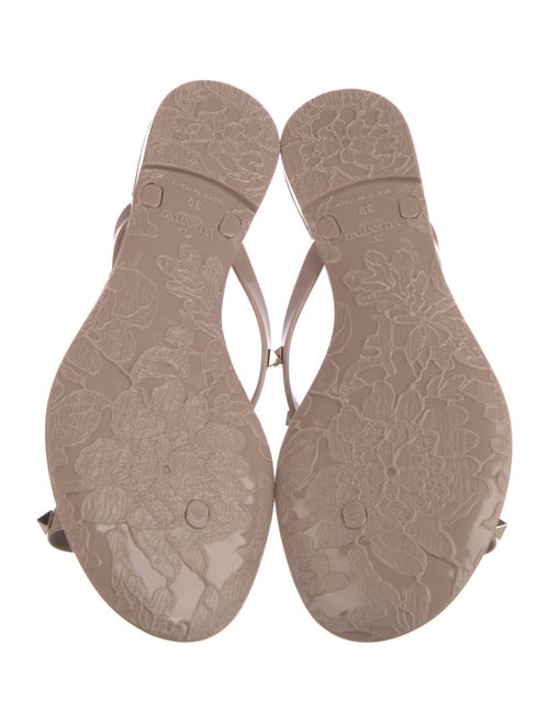 Valentino Rockstud Accents Rubber Flip Flops
