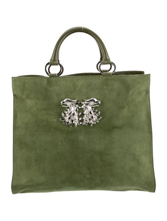 Valentino Suede Top Handle Bag